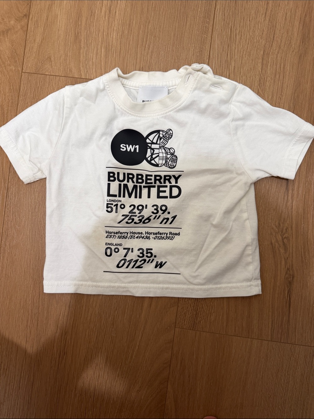 Burberry White Kids Graphic Logo Tee